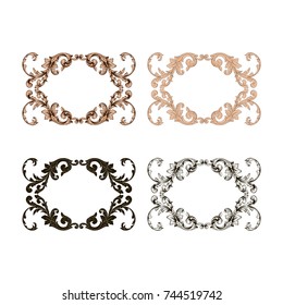 Classical baroque vector set of vintage elements for design. Decorative design element filigree calligraphy vector. You can use for wedding decoration of greeting card and laser cutting.