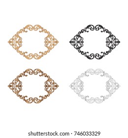 Classical baroque vector set of vintage elements for design. Decorative design element filigree calligraphy vector. You can use for wedding decoration of greeting card and laser cutting.