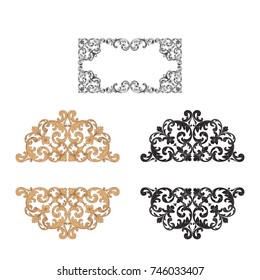 Classical baroque vector set of vintage elements for design. Decorative design element filigree calligraphy vector. You can use for wedding decoration of greeting card and laser cutting.