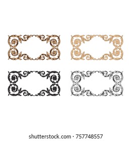 Classical baroque vector set of vintage elements for design. Decorative design element filigree calligraphy vector. You can use for wedding decoration of greeting card and laser cutting.