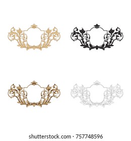 Baroque Vector Set Vintage Elements Design Stock Vector (Royalty Free ...