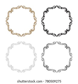 Classical baroque vector set of vintage elements for design. Decorative design element filigree calligraphy vector. You can use for wedding decoration of greeting card and laser cutting.