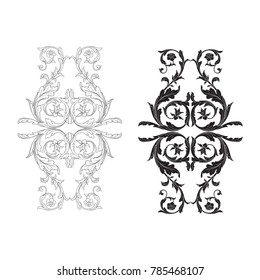 Classical baroque vector set of vintage elements for design. Decorative design element filigree calligraphy vector. You can use for wedding decoration of greeting card and laser cutting.