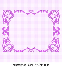 Classical baroque vector of vintage element for design. Decorative design element filigree calligraphy vector. You can use for wedding decoration of greeting card and laser cutting. Green background.