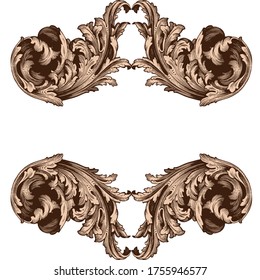 Classical baroque vector of vintage element for design. Decorative design element filigree calligraphy vector. You can use for wedding decoration of greeting card and laser cutting.