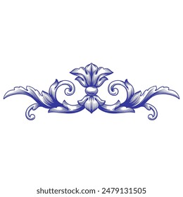 Classical baroque vector of vintage element for design. Decorative design element filigree calligraphy vector. You can use for wedding decoration of greeting card and laser cutting.