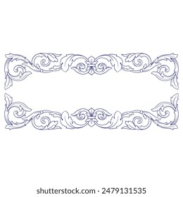 Classical baroque vector of vintage element for design. Decorative design element filigree calligraphy vector. You can use for wedding decoration of greeting card and laser cutting.