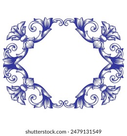 Classical baroque vector of vintage element for design. Decorative design element filigree calligraphy vector. You can use for wedding decoration of greeting card and laser cutting.