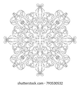 Classical baroque vector of vintage element for design. Decorative design element filigree calligraphy vector. You can use for wedding decoration of greeting card and laser cutting.