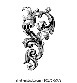 Classical baroque vector of vintage elements for design. Decorative design element filigree calligraphy vector. You can use for wedding decoration of greeting card and laser cutting.