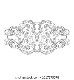 Classical baroque vector of vintage elements for design. Decorative design element filigree calligraphy vector. You can use for wedding decoration of greeting card and laser cutting.