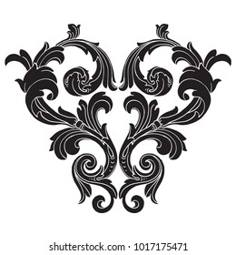 Classical baroque vector of vintage elements for design. Decorative design element filigree calligraphy vector. You can use for wedding decoration of greeting card and laser cutting.