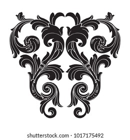 Classical baroque vector of vintage elements for design. Decorative design element filigree calligraphy vector. You can use for wedding decoration of greeting card and laser cutting.