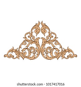 Classical baroque vector of vintage elements for design. Decorative design element filigree calligraphy vector. You can use for wedding decoration of greeting card and laser cutting.