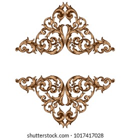 Classical baroque vector of vintage elements for design. Decorative design element filigree calligraphy vector. You can use for wedding decoration of greeting card and laser cutting.