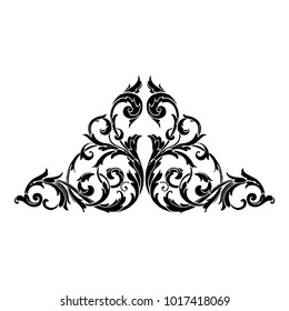 Classical baroque vector of vintage elements for design. Decorative design element filigree calligraphy vector. You can use for wedding decoration of greeting card and laser cutting.