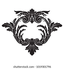 Classical baroque vector of vintage elements for design. Decorative design element filigree calligraphy vector. You can use for wedding decoration of greeting card and laser cutting.