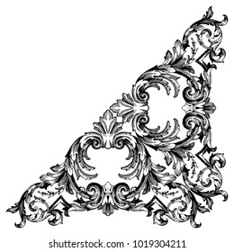 Classical baroque vector of vintage elements for design. Decorative design element filigree calligraphy vector. You can use for wedding decoration of greeting card and laser cutting.