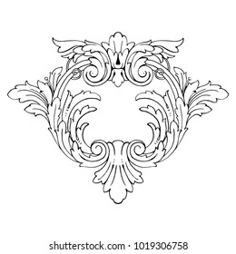 Classical baroque vector of vintage elements for design. Decorative design element filigree calligraphy vector. You can use for wedding decoration of greeting card and laser cutting.