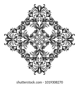 Classical baroque vector of vintage elements for design. Decorative design element filigree calligraphy vector. You can use for wedding decoration of greeting card and laser cutting.