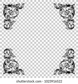 Classical baroque vector of vintage elements for design. Decorative design element filigree calligraphy vector. You can use for wedding decoration of greeting card and laser cutting.
