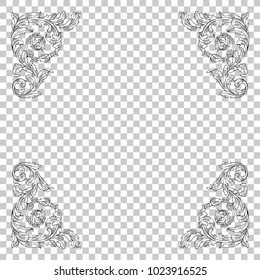 Classical baroque vector of vintage elements for design. Decorative design element filigree calligraphy vector. You can use for wedding decoration of greeting card and laser cutting.