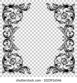 Classical baroque vector of vintage elements for design. Decorative design element filigree calligraphy vector. You can use for wedding decoration of greeting card and laser cutting.