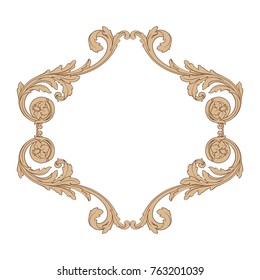 Classical baroque vector of vintage elements for design. Decorative design element filigree calligraphy vector. You can use for wedding decoration of greeting card and laser cutting.