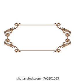 Classical baroque vector of vintage elements for design. Decorative design element filigree calligraphy vector. You can use for wedding decoration of greeting card and laser cutting.