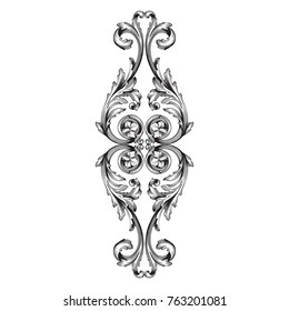 Classical baroque vector of vintage elements for design. Decorative design element filigree calligraphy vector. You can use for wedding decoration of greeting card and laser cutting.