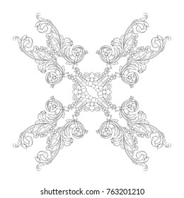 Classical baroque vector of vintage elements for design. Decorative design element filigree calligraphy vector. You can use for wedding decoration of greeting card and laser cutting.