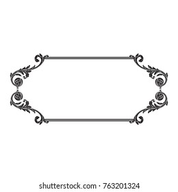 Classical baroque vector of vintage elements for design. Decorative design element filigree calligraphy vector. You can use for wedding decoration of greeting card and laser cutting.