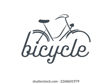 A classical bicycle stylized shape, logo concept