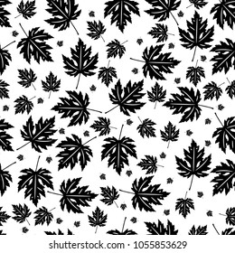 Classical black and white colors. Great leaves in black silhouettes.