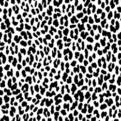 Classical Black And White Leopard Pattern. Seamless Animal Print With Jaguar Spots. Template For Textile, Cards, Covers And Other Decorations.
