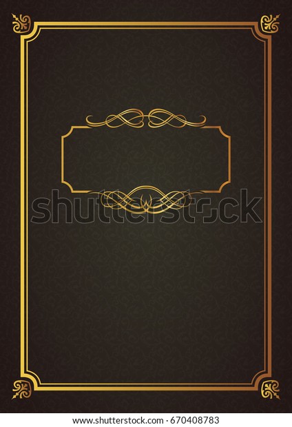 Classical Book Cover Old Book Vintage Stock Vector Royalty Free