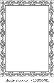 Classical border isolated on white