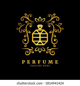 Classical Bottle Perfume Logofloral Design Concept Stock Vector ...