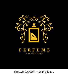 Classical Bottle Perfume Logofloral Design Concept Stock Vector ...