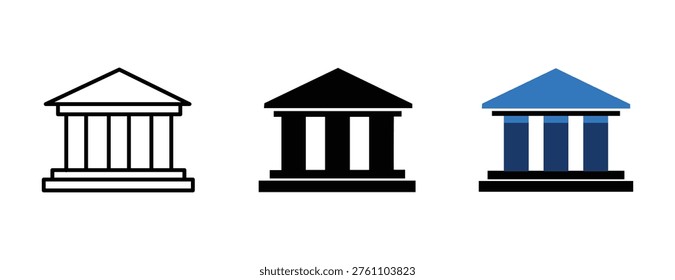 Classical Building Icon Vector Set