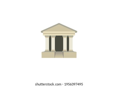 Classical building vector flat icon. Isolated Government, Department House emoji illustration