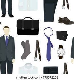 Classical businessman clothes pattern