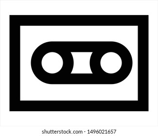 classical cassette music line icon vectors eps10