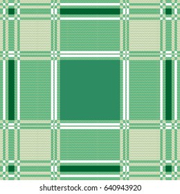 Classical checkered scarf design. Emerald shadows, geometric motifs.