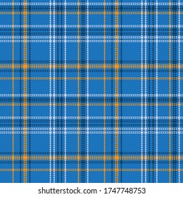 Classical checkered tartan pattern. Seamless abstract texture. Striped color wall-paper. Scottish cage. Vector graphics printing on fabrics, shirts and textiles.