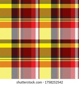Classical checkered tartan pattern. Seamless abstract texture. Traditional color wallpaper in stripe. Scottish cage. Vector graphics printing on fabrics, shirts and textiles.