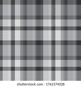 Classical checkered tartan pattern. Seamless abstract texture. Traditional monochrome wallpaper in stripe. Scottish cage. Vector graphics printing on fabrics, shirts, curtains and textiles.