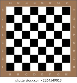 Classical chessboard. Vector image of an empty chessboard