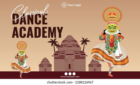 Classical dance academy landscape banner template. 