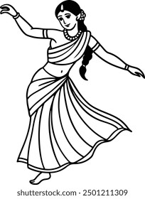 classical dancer silhouette vector illustration